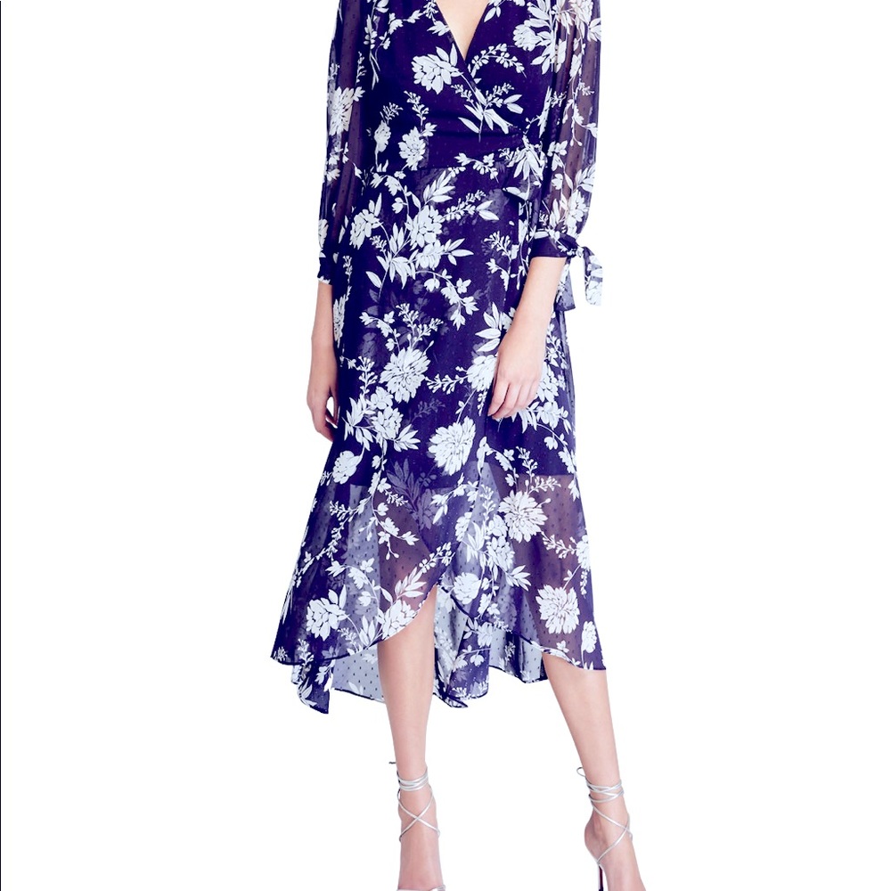NWT ELIZA J Chiffon Midi Dress Sz 8